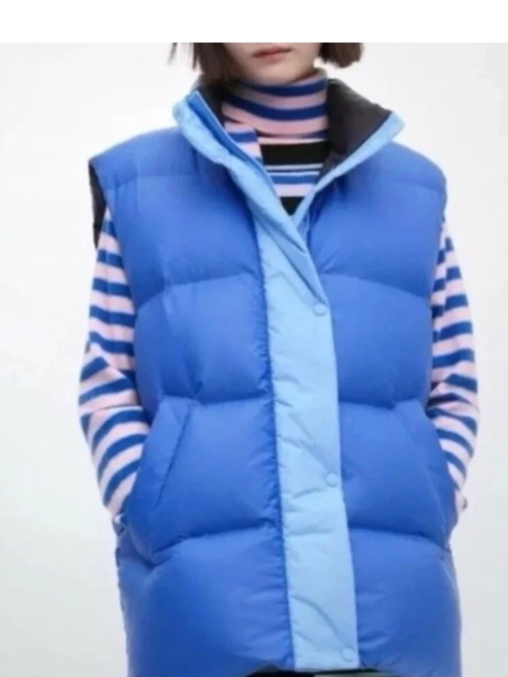 Marni X Uniqlo Oversized Down Puffer Vest Sz. XS in Blue